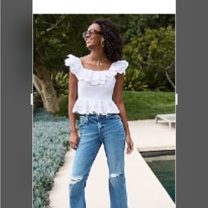 Express brand eyelet top
